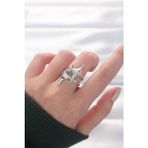Yıldız Model Silver Renk Ayarlanabilir Yüzük - Lisinya - 001-Renkli