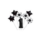 Yıldız Rakam Futbol Topu Desenli Folyo Balon Seti Yaş 1