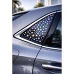 Yıldız Sticker 25X25CM Kelbek Cam Desen Kaplama Araba-Oto-Motor-Kask Hologram Seçenekli Etiket - 25x25 Cm