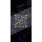 Yıldız Sticker 25X25CM Kelbek Cam Desen Kaplama Araba-Oto-Motor-Kask Hologram Seçenekli Etiket - Beyaz - 25x25 Cm