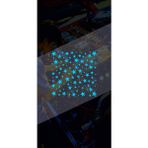 Yıldız Sticker 25X25CM Kelbek Cam Desen Kaplama Araba-Oto-Motor-Kask Hologram Seçenekli Etiket - Mavi - 25x25 Cm