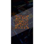 Yıldız Sticker 25X25CM Kelbek Cam Desen Kaplama Araba-Oto-Motor-Kask Hologram Seçenekli Etiket - Turuncu - 25x25 Cm