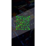 Yıldız Sticker 25X25CM Kelbek Cam Desen Kaplama Araba-Oto-Motor-Kask Hologram Seçenekli Etiket - Yeşil - 25x25 Cm