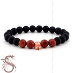 YILDIZ TAŞI ve MAT ONİKS KURUKAFA BİLEKLİK B609