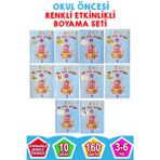 Yıldız Yayıncılık Yıldız Boyama Kitabı-Benim Renklerim 10 Lu 3-6 Yaş Okul Öncesi Etkinlik Seti