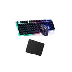 Yıldızan Kablolu Gaming oyuncu Klavye Mouse Mousepad Set Mouse Pad Gamer Işıklı - KL-1