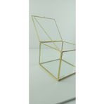 YıldızDesign 20cmx20cmx20cm Pirinç Cam Kutu, Kına Düğün Dekoratif Sunum Kutusu