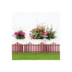Yıldızhane 10 Adet Dekoratif Bahçe Çiti Plastik Çit Peyzaj Koruma Panel Çit 1 Adet 59 Cm KAHVERENGİ