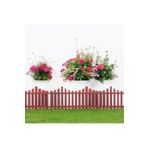 Yıldızhane Dekoratif Bahçe Çiti Plastik Çit Peyzaj Koruma Panel Çit 1 Adet 59 Cm KAHVERENGİ