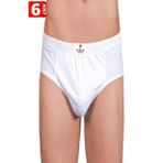 Yıldızı Beyaz 6'lı Paket %100 Pamuk Erkek Slip Külot 0005