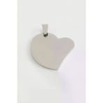 Yıldızınızzz accessory BIJUT90037NETY Mtxdpn Kalp İsim Yazılabilir Çelik Kolye Ucu 3,5 (181714) Cm-Gümüş Rengi