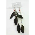 Yıldızınızzz accessory BIJUT97427NETY Wizard Yıldız Kristal Tüylü Küpe-Siyah