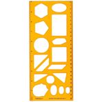 Yıldızlar 30 cm Geometrik Şablonlu Cetvel