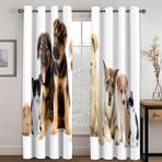 Yıldızlı Deniz Desenli Karartma Perdeleri 2'li Set 140x160 cm Kuş Gözü Pencere Perdeleri Yatak Odası Oturma Odası Mutfak için Isı Yalıtımlı Ses Geçirmez İç Mekan Dekorasyonu Çocuklar için