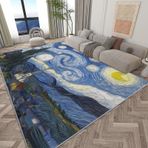 Yıldızlı Gece Halısı 160 x 230 cm - Büyük, Makinede Yıkanabilir, Kaymaz, Oturma Odası ve Yatak Odası için Yumuşak Kısa Tüylü Halı, Şık Ev Dekoru,