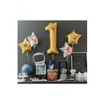 Yıldızlı Gold 1 Rakam Balon Seti M405