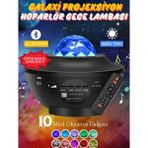 Yıldızlı Projeksiyon Tavan Bulutsu Galaxy Lazer Disko Topu Bluetooth LED - Ahşap