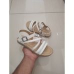 Yılın 69743 Krem Taş Detaylı Kadın Düz Taban Sandalet