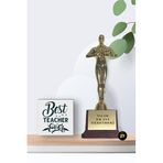 Yılın En İyi Öğretmeni Oscar Ödülü ve Mini Tablo – Eğlenceli Öğretmene Hediye Seti (Öğretmenler Günü Hediyesi)