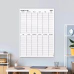 Yıllık Planlayıcı, Aylık Planlayıcı, 2027 Duvar Takvimi, Siyah Beyaz, Sade Minimalist Fonksiyonel