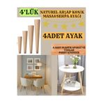 yılmaz ahşap 41CM 4'LÜK KONİK HAM-MEŞE SEHPA&MASA AYAKLARI
