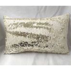 Yılmaz Home Pullu Payetli Dikdörtgen Dekoratif Kırlent Kılıfı - 30 x 50 cm - Lacivert