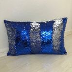 Yılmaz Home Pullu Payetli Dikdörtgen Dekoratif Kırlent Kılıfı - 30 x 50 cm - Pudra