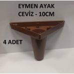 Yılmaz Sünger Mobilya Koltuk Kanepe Tv Ünitesi Dolap Ayak Takımı Ceviz ( 4 Adet ) - 10 cm
