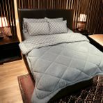 Yılmaz Tekstil Denizli Çift Kişilik Welsoft Yorgan Uyku Seti | Lastikli Çarşaflı | Gri Zincir | Çeyiz Seti | Çeyiz Takımı - 160 x 200 cm