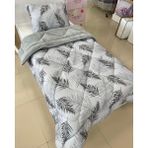 Yılmaz Tekstil Denizli Tek Kişilik Çift Taraflı Welsoft Yorgan Takımı Gri Tüy | Çeyiz Seti | Çeyiz Takımı - 155 x 215 cm - Gri - Siyah