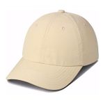 Yılmazel Yazlık Mikro Kumaş 6 parça hava alabilir baseball şapka kepler (Bej)