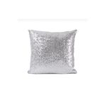 YILMAZHOME Pullu Kırlent Kılıfı- (gümüş-43x43 Ölçü)
