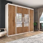 Yılwood Sürgülü Gardırop İki Taraflı Boydan Kapaklı Orta Sürgülü Dolap 60+140+60 Cm /210 Cm (parlak Beyaz + Ud) Gövde Parlak Beyaz Suntalam Ve Kapaklar Starwood UD Rengidir.