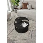 Yin Yang Unity Serenity Orta Sehpa 2’li Set – Madran Ceviz | Modern, Şık ve Dayanıklı Tasarım | 70 cm Yuvarlak Ahşap Sehpa (Siyah)