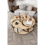 Yin Yang Unity Serenity Orta Sehpa 4’lü Set – 90 cm | Modern, Şık ve Fonksiyonel Tasarım | Tamamen Ahşap, Kolay Kurulumlu Dekoratif Sehpa (Meşe)