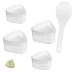 YINGLUOEU 4 adet suşi makinesi kalıbı, üçgen onigiri kalıp, Bento pres kalıbı, 1 pirinç kaşığı, pilav için, kendin yap öğle yemeği, mutfak, piknik, parti için