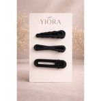 yiora Klips 3'Lü Siyah Yan Toka