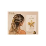 yiora Premium Seri Gold/Altın Deniz Yıldızı Kaymaz / iz Yapmaz Metal Mandal Toka (7-8cm)
