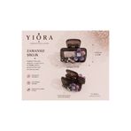 yiora Premium Seri Kristal Taşlı Seramik Çiçek İthal Mandal Toka 5cm