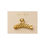 yiora Premium Seri Metal Mat Gold Balık Kılçığı İnci Detaylı Kaydırmaz/İz Yapmaz Büyük Boy Mandal Toka (10cm-11 cm)