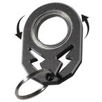 YIPUKIYI Anahtarlık Spinner Fidget Yüzük Metal Anahtarlık Spinner Fidget Halka Tipi Erkek Kadın ve Çocuklar için Oyuncak (Siyah)