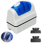 YIQI Mıknatıslı akvaryum cam yosun temizleyici kazıyıcı yüzen temizleme fırçası, 2 kazıyıcı, S (7 x 6,5 x 3,7 cm)