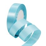 Yiran Saten bant gök mavisi 20 mm, 22 metre dekorasyon hediye bandı geniş kurdele bandı, elbise için kumaş bant, düğün, vaftiz ve doğum günü hediyeleri, saten dekoratif bant, dekoratif bant, hediye paketi