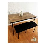 Yirmi15 Metal Ayaklı 70x110 Cm Kalınlıklı (TEK MASA) Atlantik Çam Eclipse Balkon -çalışma -mutfak Masası