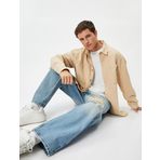 Yırtık Kot Pantolon Düğmeli 5 Cepli Bol Paça - Baggy Jeans