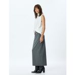 Yırtmaçlı Standart Bel Slim Fit Uzun Kalem Etek