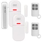 YisTech Ev Sercurity için Kapı Pencere Alarmı, 2 Uzaktan Kumandalı, Kapı Girişi, Hırsız Manyetik Sensör, Mağaza Garajı için Güvenlik Uyarı Kiti 4 Alarm Modu Ayarlanabilir Ses (2 Sensörlü Alarm, 2 Uzaktan