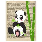 YISUMEI - Yumuşak Polar Battaniye - Panda bambu eski gazete, 150 x 200 cm Örtü Yatak veya Koltuk için Uygun
