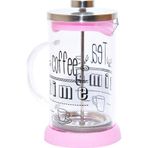 Yitian Pembe French Press - Bitki Çayı Cam Demliği 600 Ml