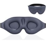 YIVIEW Erkek ve kadınlar için uyku maskesi,%100 ışık engelleyici 3D göz maskesi, gece uyku gözü, rahatlatıcı sıfır basınç göz kapağı